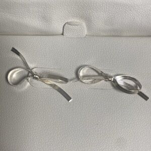 Argento Vivo sterling silver bow earrings